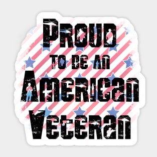 Proud to be an American Veteran Sticker